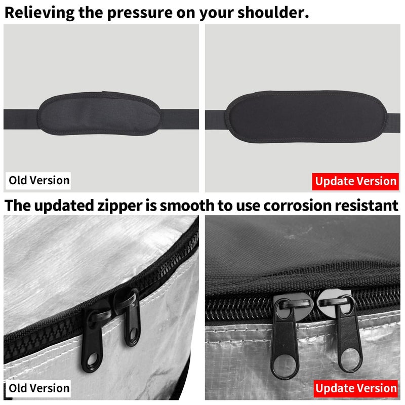 UCEDER غطاء لوح ركوب الأمواج من UCEDER وحقيبة لوح ركوب الأمواج للسفر في الهواء الطلق، 5'0 بوصة، 5'10 بوصة، 7'2 بوصة، 8'0 بوصة، 8'5 بوصة، 9'0 بوصة، 9'10 بوصة، حقيبة لوح ركوب الأمواج، أقصى حماية للوحة ركوب الأمواج الخاصة بك (9'0 بوصة) - Image 3